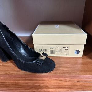 Michael Kors Black Heels with Gold Accent